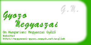 gyozo megyaszai business card